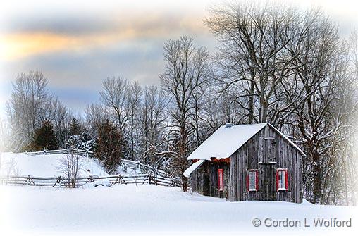 Old Building At Sunrise_32591.jpg - Photographed near Rosedale, Ontario, Canada.